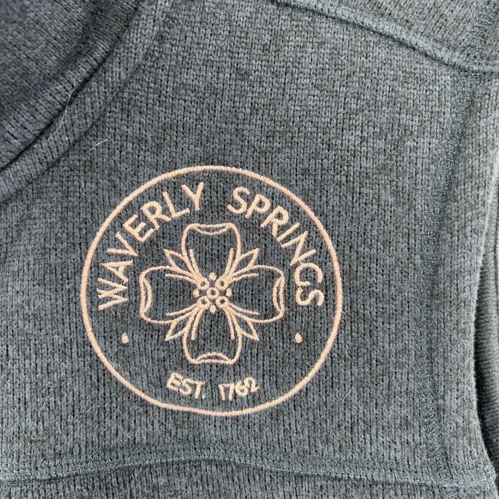 The‎ North Face Vest Men's XL TG Blue Fleece Full Zip Waverly Spring Logo